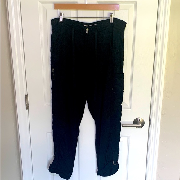 Marrakech Pants - Marrakech black drawstring cargo pants 100% lyocell size 31